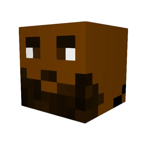 NotZedd Minecraft avatar head, 3D render