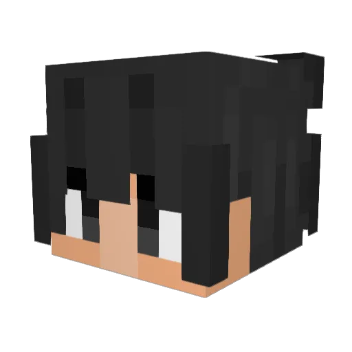 NotZinox Minecraft avatar head, 3D render