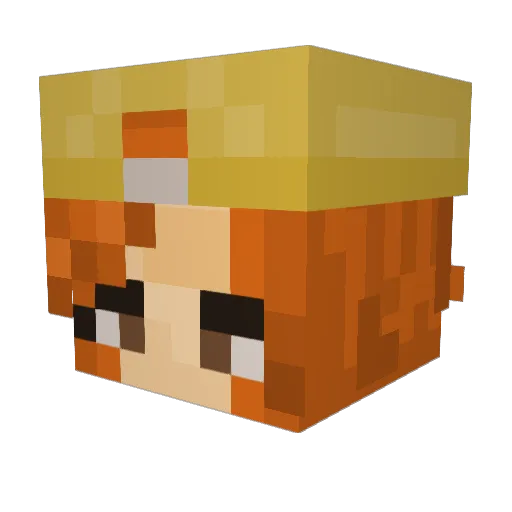 NotZoky Minecraft avatar head, 3D render