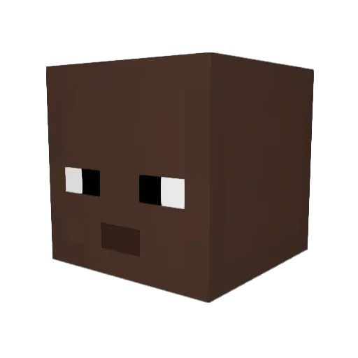 NotZorba Minecraft avatar head, 3D render