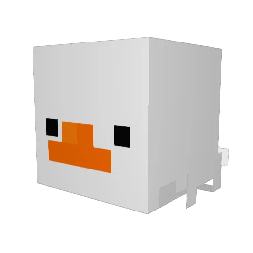 Not_A_Goose Minecraft avatar head, 3D render