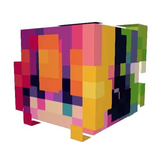 Not_A_Peach Minecraft avatar head, 3D render