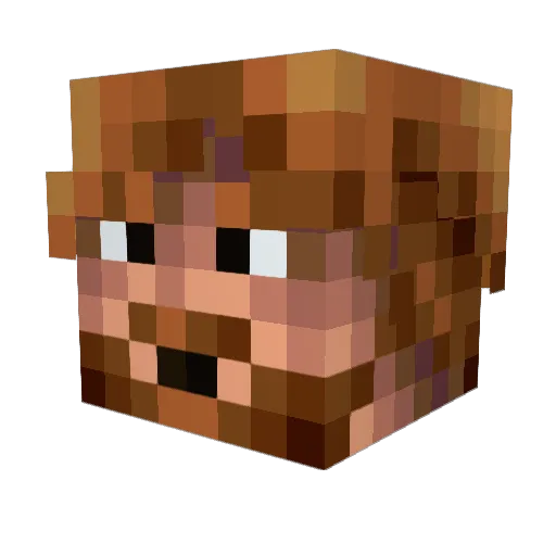Not_A_Smurf Minecraft avatar head, 3D render