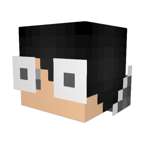 Not_A_Wolf Minecraft avatar head, 3D render