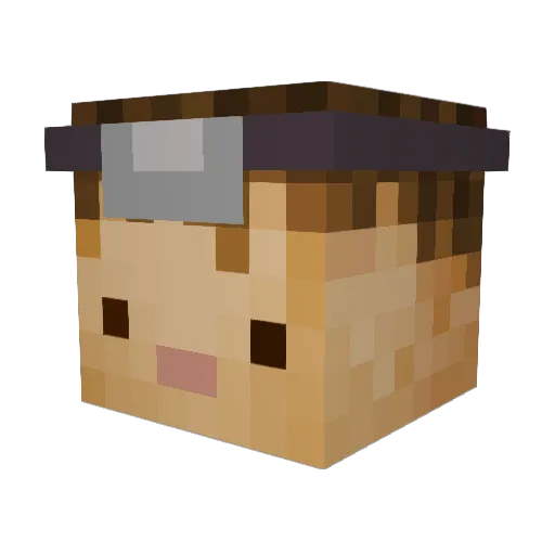 Not_Boris Minecraft avatar head, 3D render