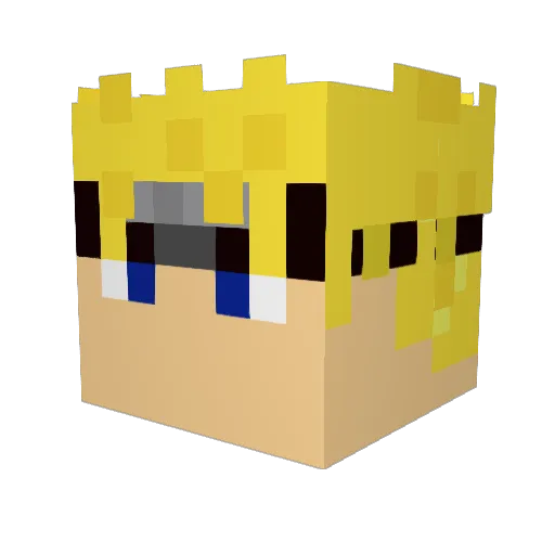 Not_Cloud Minecraft avatar head, 3D render