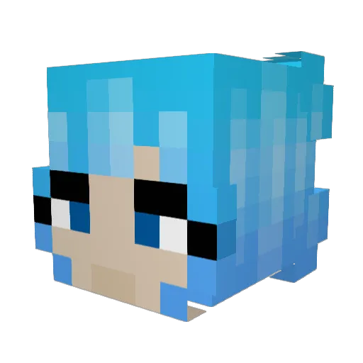 Not_De1ta Minecraft avatar head, 3D render