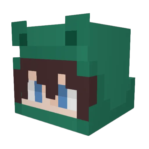 Not_Deku_ Minecraft avatar head, 3D render