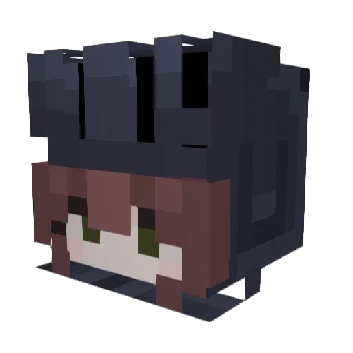 Not_Eliza Minecraft avatar head, 3D render