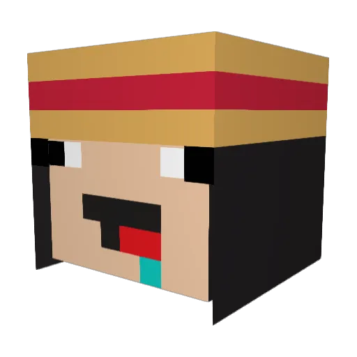 Not_Exey Minecraft avatar head, 3D render