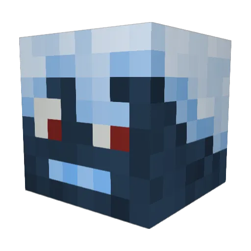 Not_Grey Minecraft avatar head, 3D render