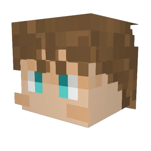 Not_Jeat Minecraft avatar head, 3D render