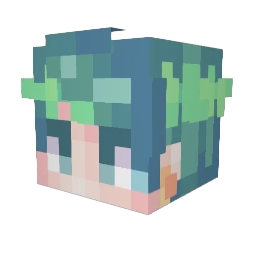 Not_Kyoda Minecraft avatar head, 3D render