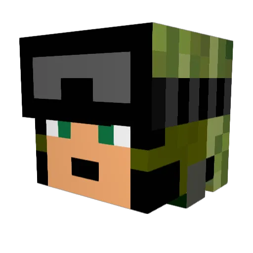 Not_So_SlimShady Minecraft avatar head, 3D render