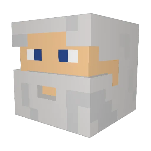 Not_Stefanov Minecraft avatar head, 3D render