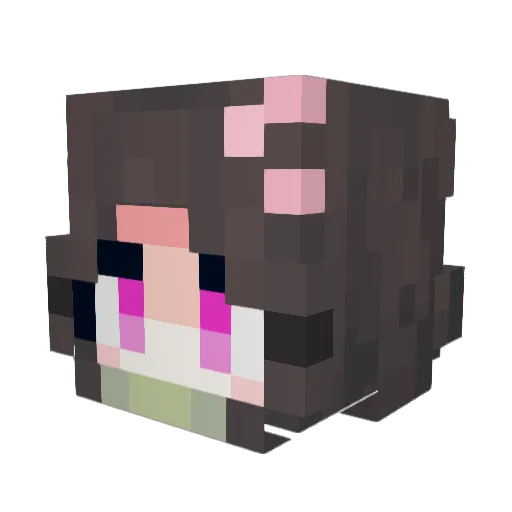 Not_Valorant Minecraft avatar head, 3D render