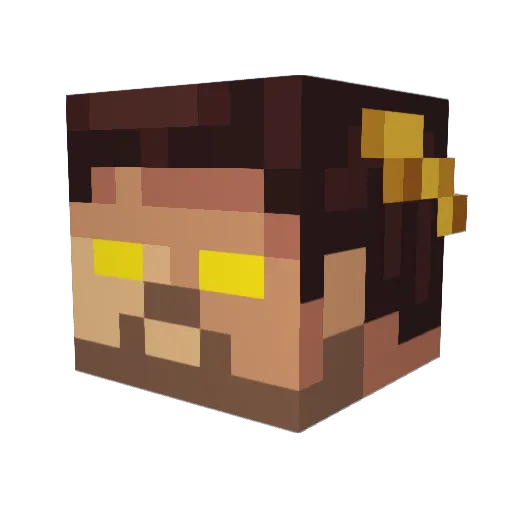 Not_Vortex_ Minecraft avatar head, 3D render
