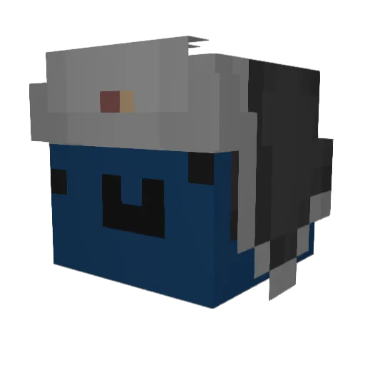 Not_Zarath Minecraft avatar head, 3D render