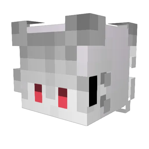 Not_lattecat Minecraft avatar head, 3D render