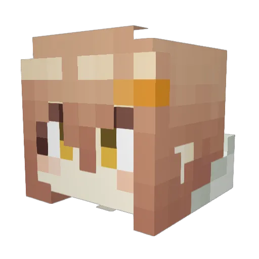 Not_vFlower Minecraft avatar head, 3D render