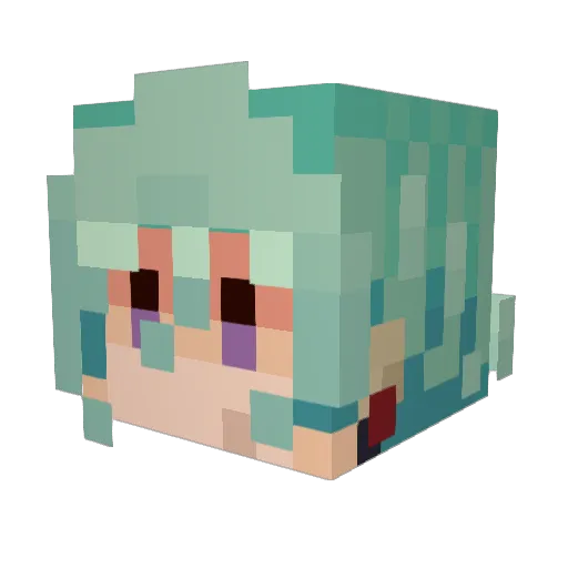 NotaNobody Minecraft avatar head, 3D render