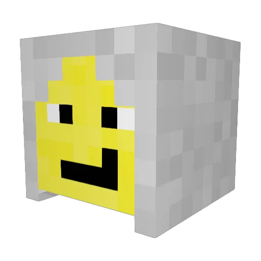 Notabotdotexe Minecraft avatar head, 3D render