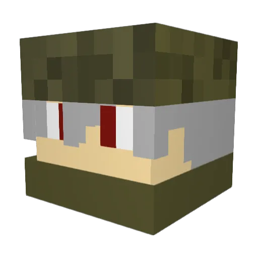 Notaco Minecraft avatar head, 3D render