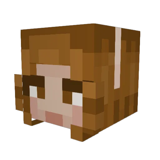 Notambert Minecraft avatar head, 3D render