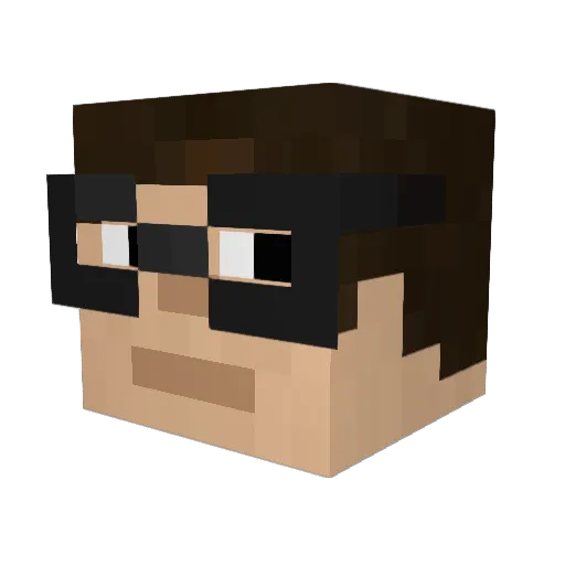 Notatro Minecraft avatar head, 3D render