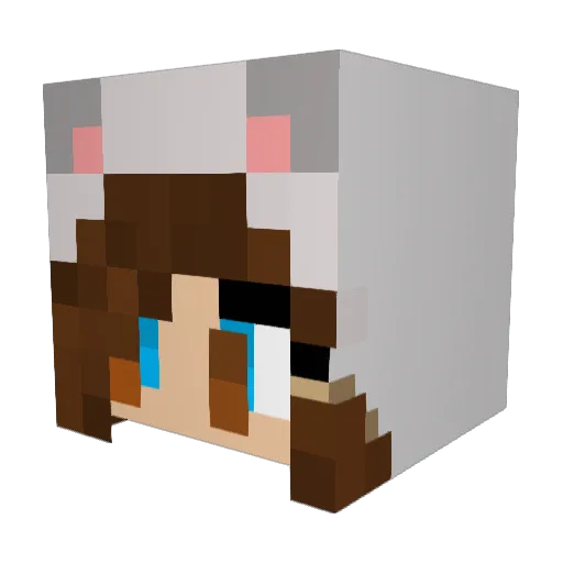 NotchApple21 Minecraft avatar head, 3D render