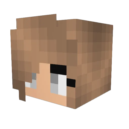 NotchDied Minecraft avatar head, 3D render