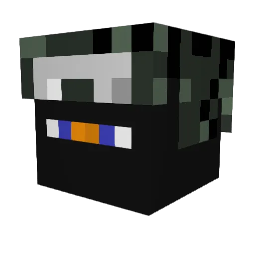 Notch_jr Minecraft avatar head, 3D render
