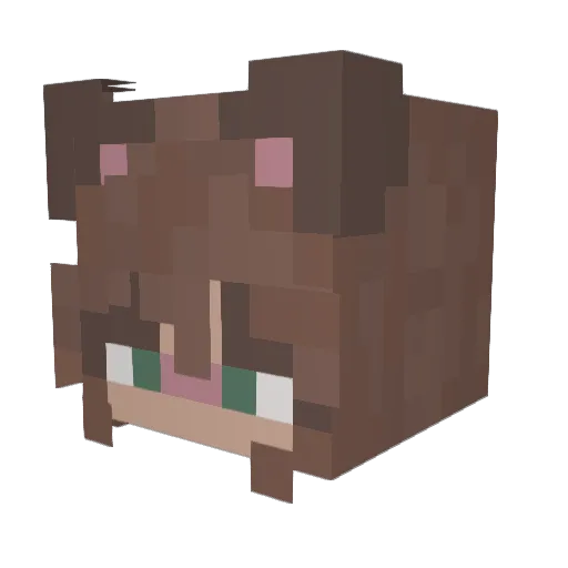 NotchieUwU Minecraft avatar head, 3D render
