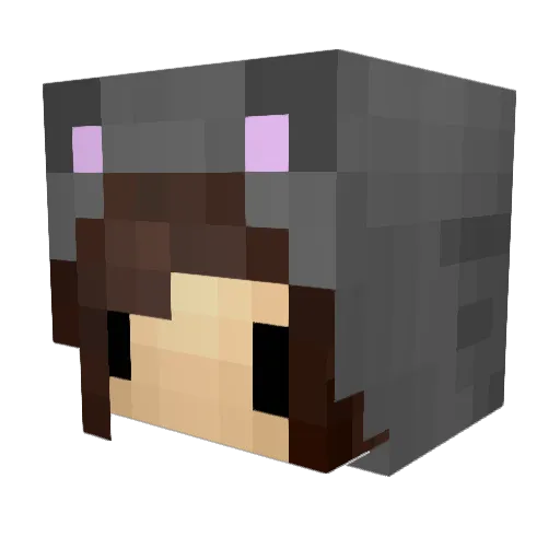 Notching Minecraft avatar head, 3D render