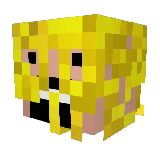 Notchos Minecraft avatar head, 3D render