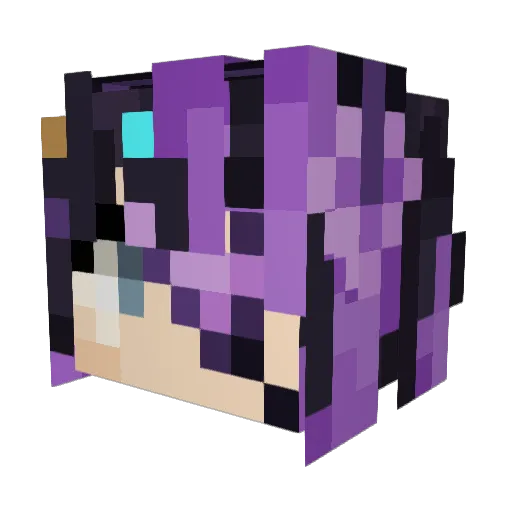 Note_Ka55ie Minecraft avatar head, 3D render