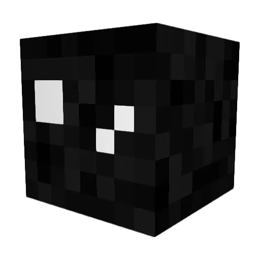 Noteded Minecraft avatar head, 3D render