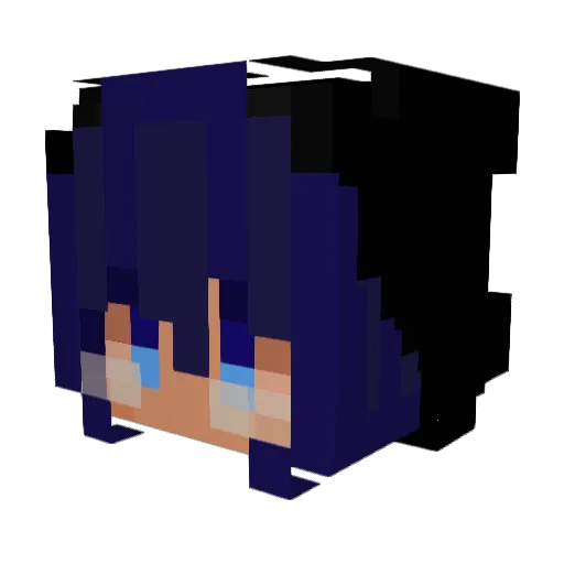 Notelym Minecraft avatar head, 3D render