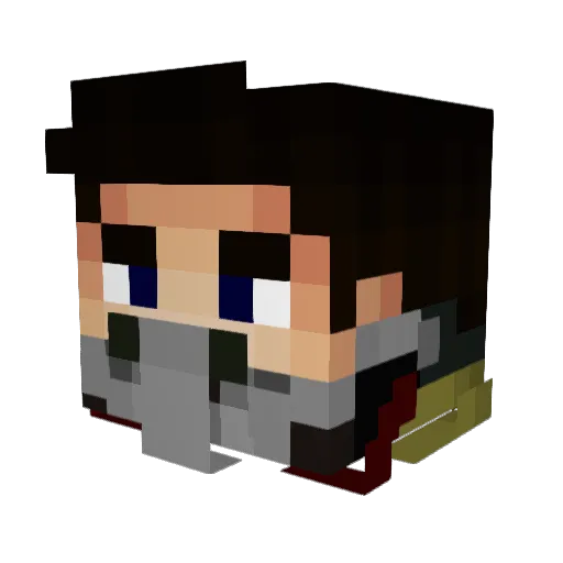 Notevcool Minecraft avatar head, 3D render