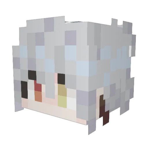 Notewwi Minecraft avatar head, 3D render