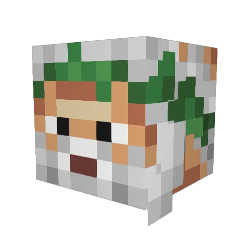 NothingButCombos Minecraft avatar head, 3D render