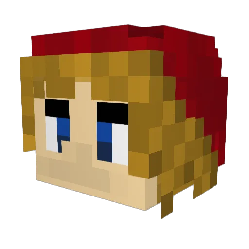 NothingShown Minecraft avatar head, 3D render