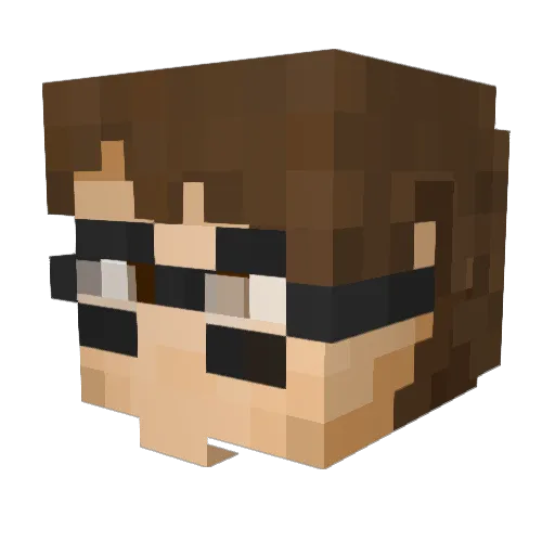 NothingWe Minecraft avatar head, 3D render