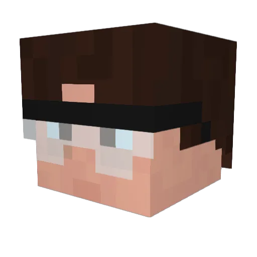 Nothing_pl Minecraft avatar head, 3D render
