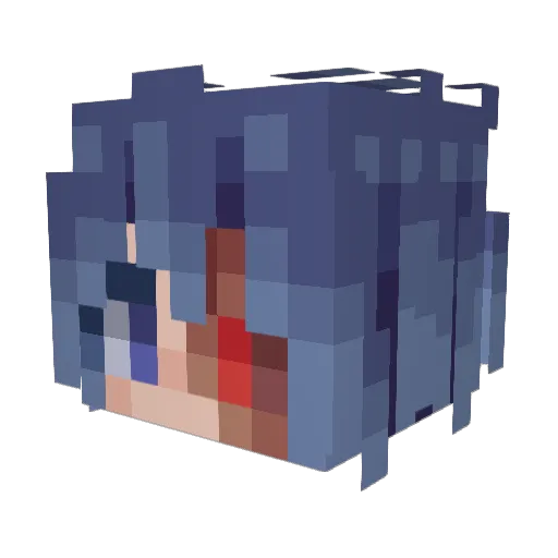 Nothinggness_ Minecraft avatar head, 3D render