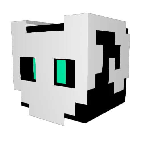 Nothwolf Minecraft avatar head, 3D render
