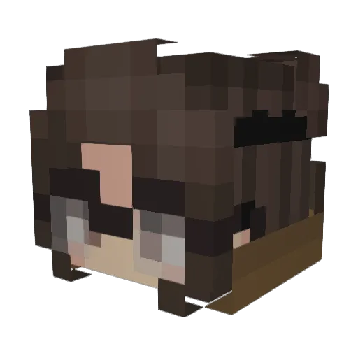 Noticer Minecraft avatar head, 3D render