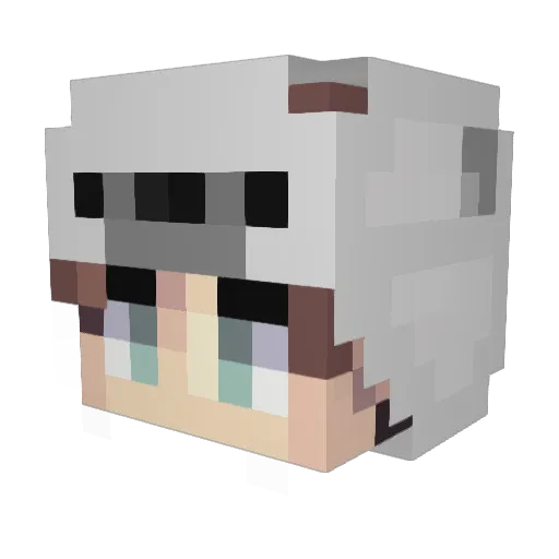 Noticia Minecraft avatar head, 3D render