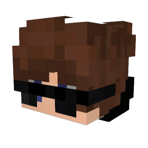 NotjustEnder Minecraft avatar head, 3D render