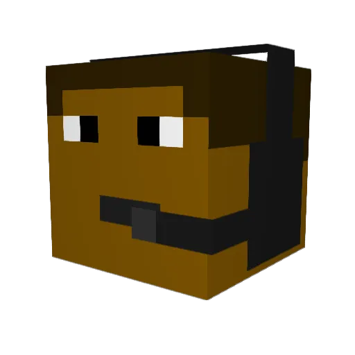 Notkadeee Minecraft avatar head, 3D render